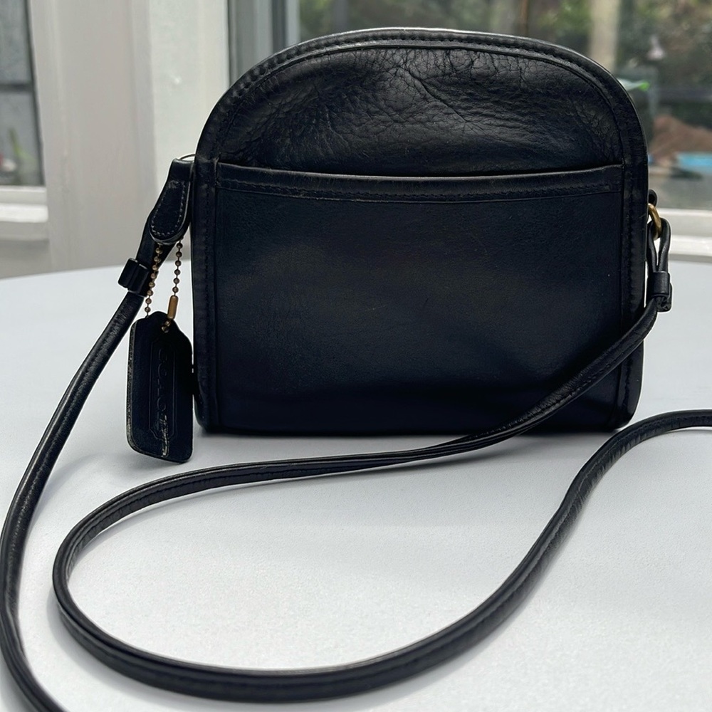 Coach Vintage Abbie Black Leather Small Crossbody
